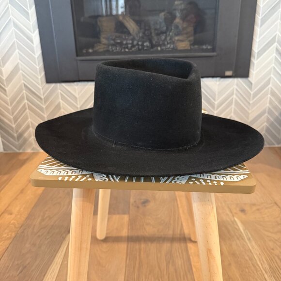Vintage Resistol 4X Beaver Cowboy Hat – Black – Boot Town Western – Size 7 1/4
